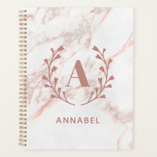 Monogramme en marbre rose Toute initiale et nom pe