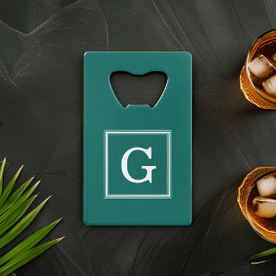 Monogramme encadré vert de forêt