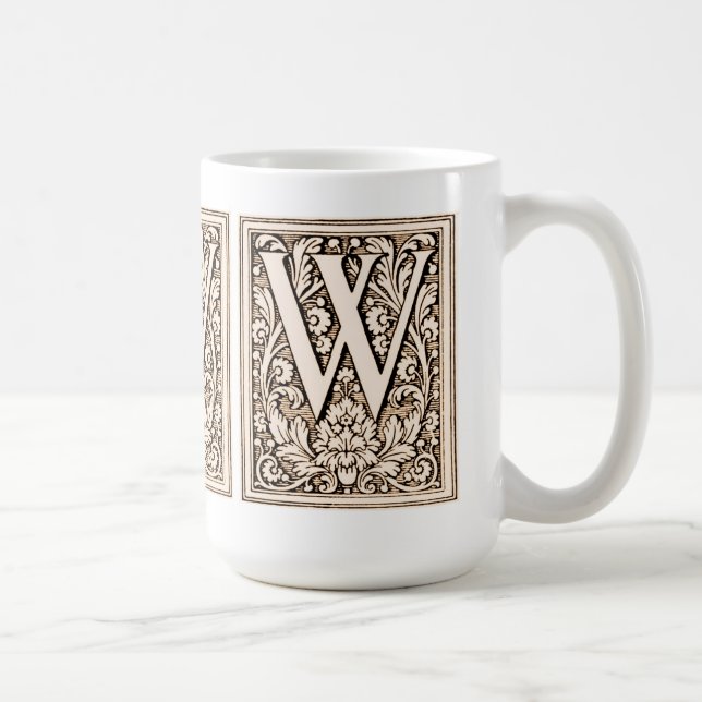 Monogramme encadré 'W'- Mug (Droite)