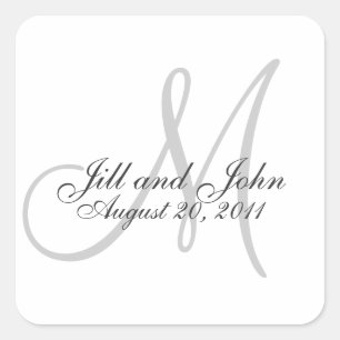 Monogramme Enregistrer la date Mariage Sticker Car