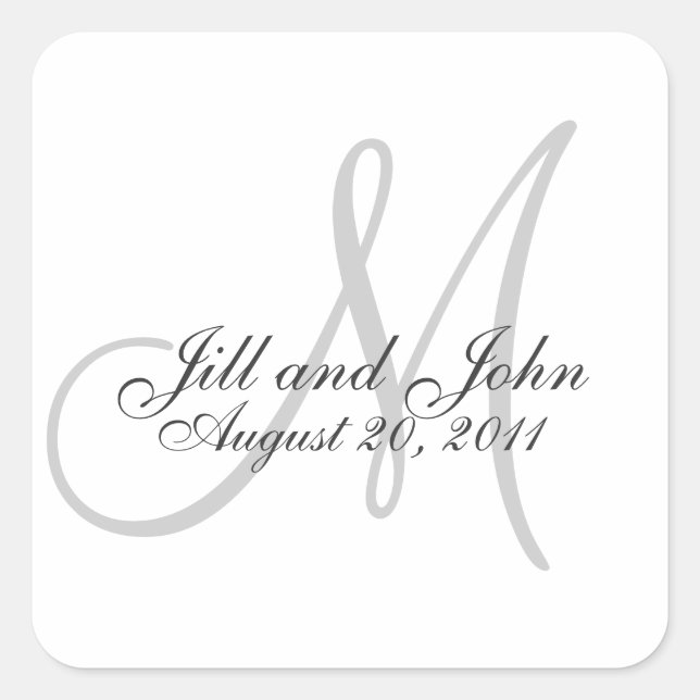 Monogramme Enregistrer la date Mariage Sticker Car (Devant)