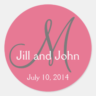 Monogramme Enregistrer la date Stickers Honeysuckl