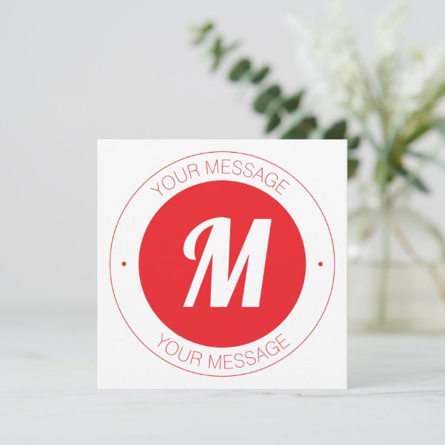 Monogramme et Modèle de texte circulaire personnal (Debout devant)