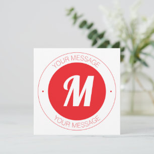 Monogramme et Modèle de texte circulaire personnal