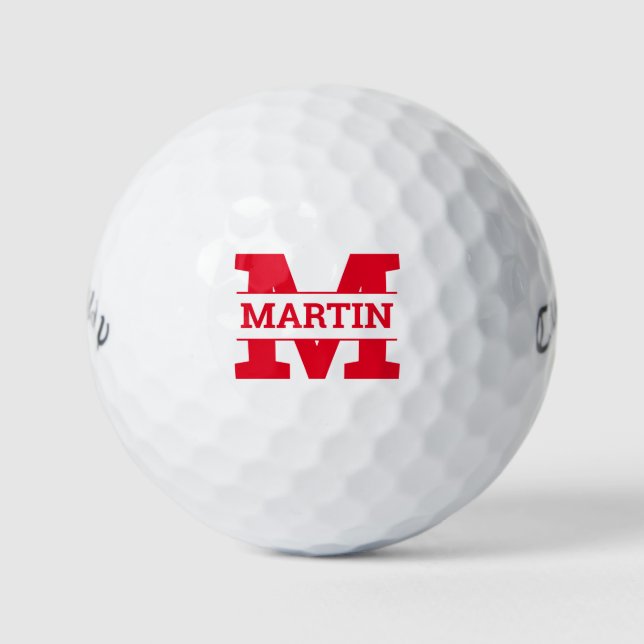 Monogramme et nom balles de golf (Devant)