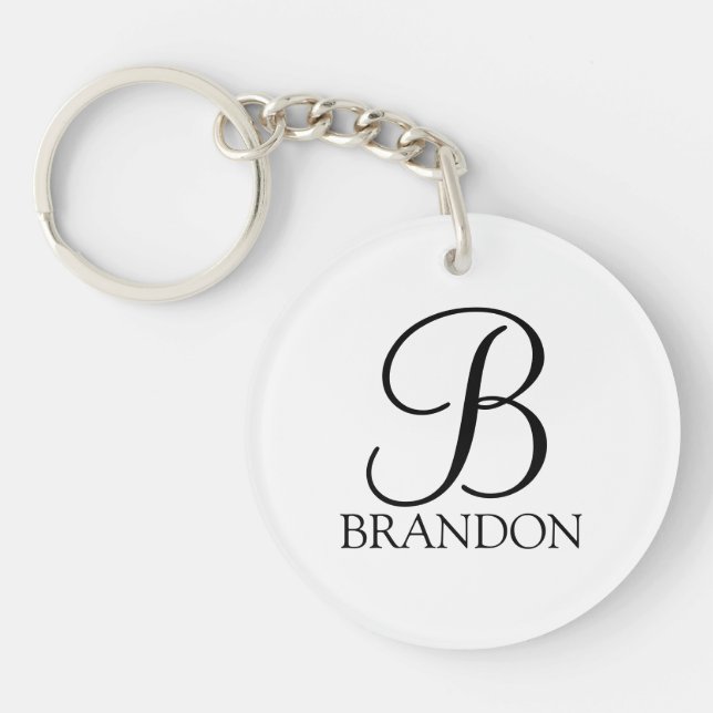 Monogramme et nom de script personnalisé (Devant)
