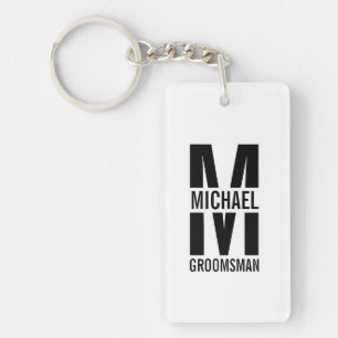 Monogramme et nom des Groomsmen personnalisés mode