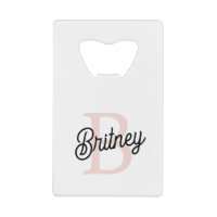 Monogramme et nom personnalisé moderne Pastel Pink