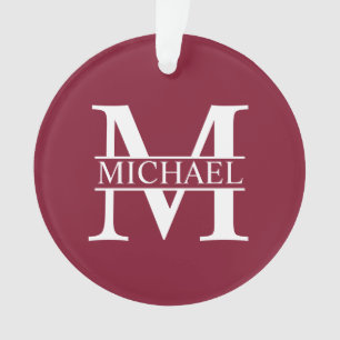 Monogramme et nom personnalisés