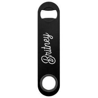 Monogramme et nom personnalisés en noir moderne