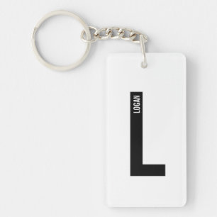 Monogramme et nom personnalisés gras modernes