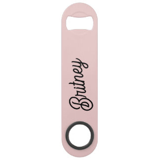 Monogramme et nom rose pâle moderne
