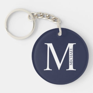 Monogramme et Porte - clé de nom personnalisés ble