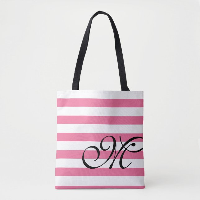 Monogramme et Sac fourre-tout rose (Devant)