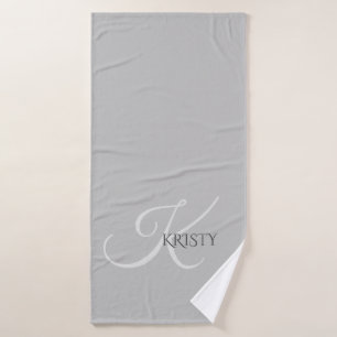 Monogramme et serviette de bain personnalisée