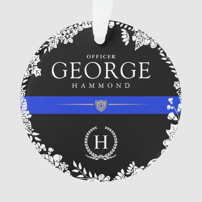 Monogramme fait sur commande orienté de police des (devant)