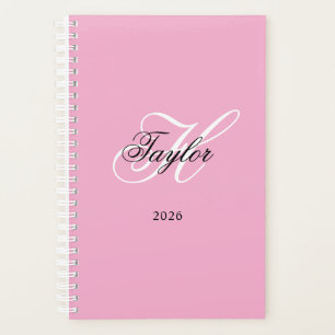Monogramme fantaisie noir et blanc Rose