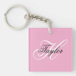 Monogramme fantaisie noir et blanc Rose