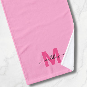 Monogramme Féminin Rose Script Nom