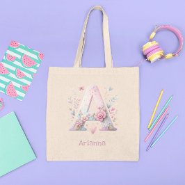 Monogramme floral A Sac fourre-tout