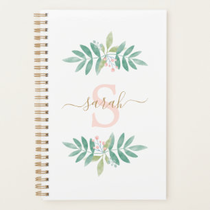 Monogramme floral aquarelle