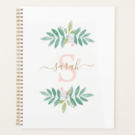 Monogramme floral aquarelle