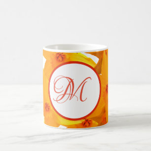 Monogramme floral classique Mug