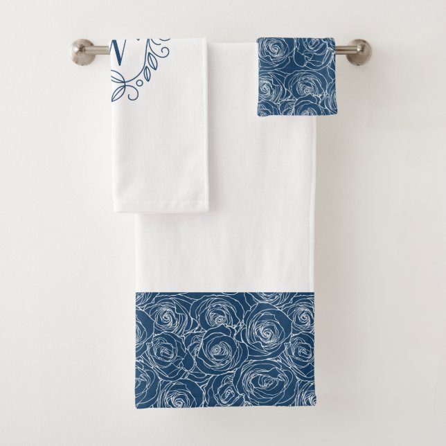 Monogramme floral de marine élégante (En situation)