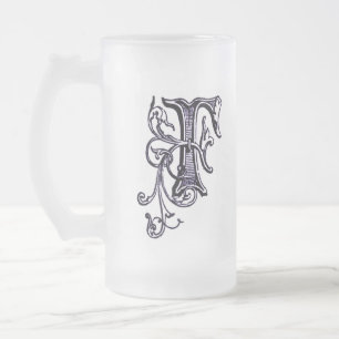 Monogramme floral 'F' - Mug