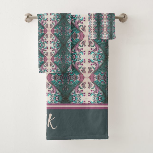 Monogramme floral moderne (En situation)