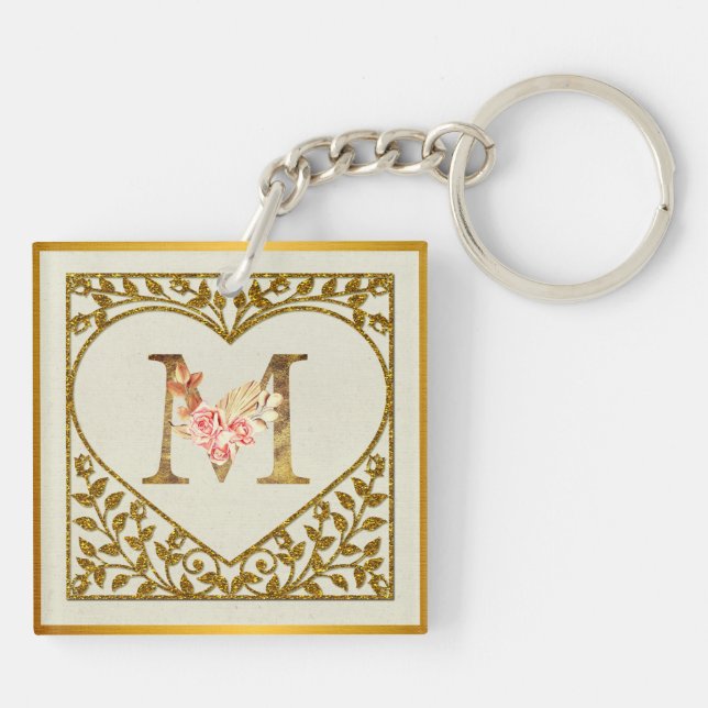 Monogramme floral personnalisé, de A à Z  (Dos)