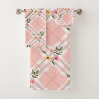 Monogramme floral rose
