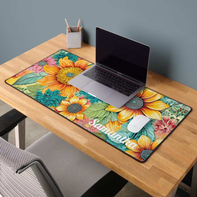 Monogramme floral vintage été (Bureau 2)