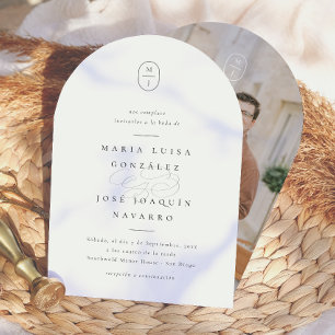 Monogramme Formel Invitation de Mariage Élégant