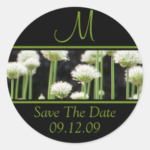 Monogramme für Hochzeiten Speichern Sie die Datums Runder Aufkleber