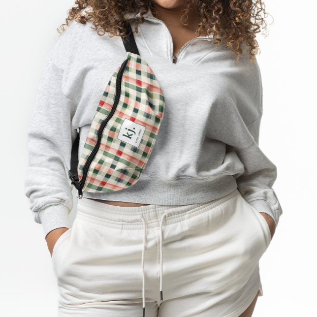 Monogramme Gingham Émeraude Douce (Créateur téléchargé)