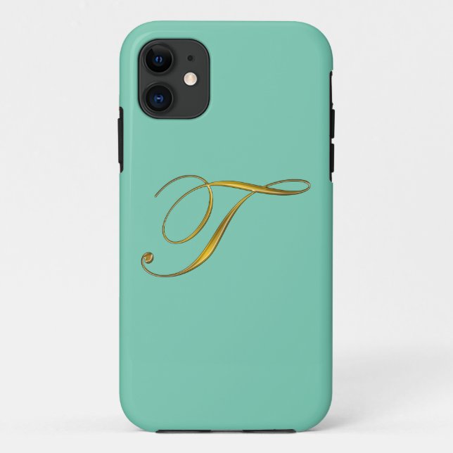 Monogramme Gold Initiale T Iphone 6 Coque (Dos)