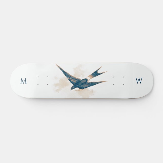 Monogramme Grange Hirondelle planche de skateboard (Horz)
