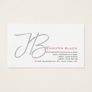 Monogramme Gris Blanc Clou Calligraphie Script