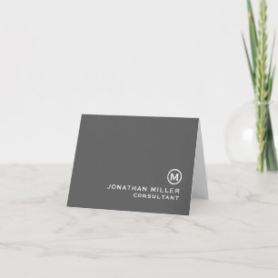 Monogramme gris et blanc personnalisé