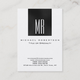 Monogramme Gris Gris Gris Blancs Carte de visite C