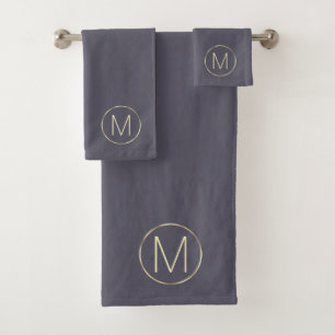 Monogramme Grisé d'or moderne initial