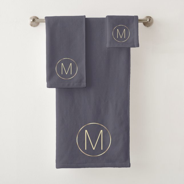 Monogramme Grisé d'or moderne initial (En situation)