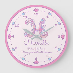 Monogramme H coeurs nom signifiant horloge
