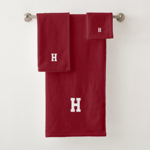 Monogramme H sur cramoisi