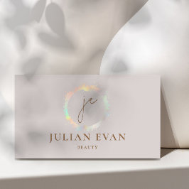 Monogramme holographique moderne Carte de visite b