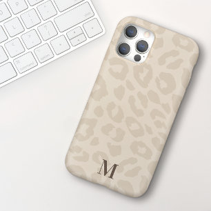 Monogramme Imprimé Léopard Couleurs Neutres Modern