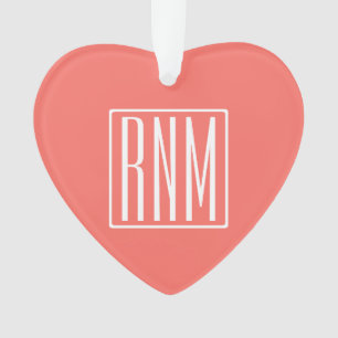 Monogramme initial Blanc Sur Le Corail