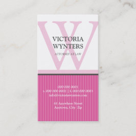 monogramme initial carte de visite moderne