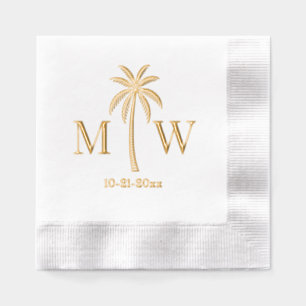 Monogramme initial de deux Mariages de palmier Dat